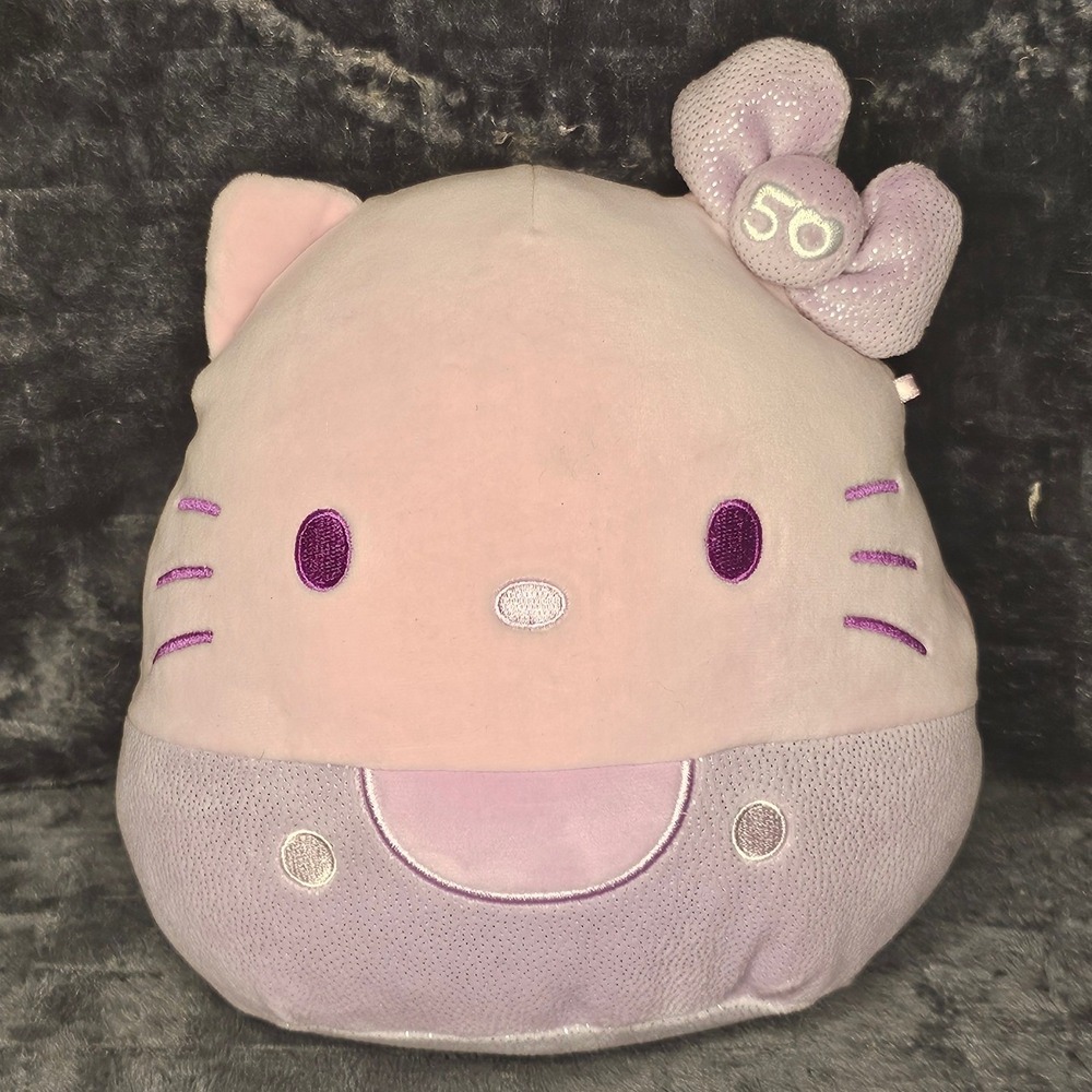 Hello Kitty 50th Anniversary Squishmallow 8" Pink Purple Jazwares Plush Toy